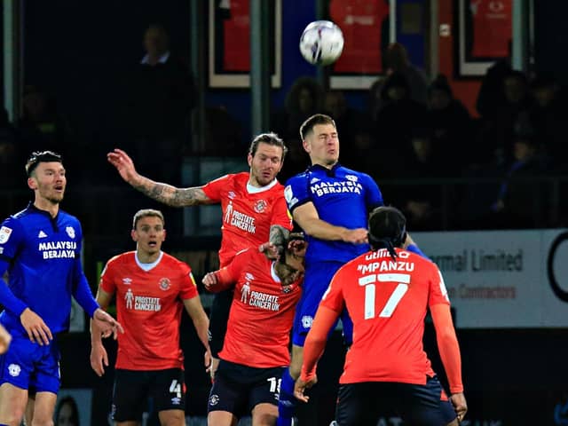 Ex-Hatter James Collins scored for Cardiff City on Sunday
