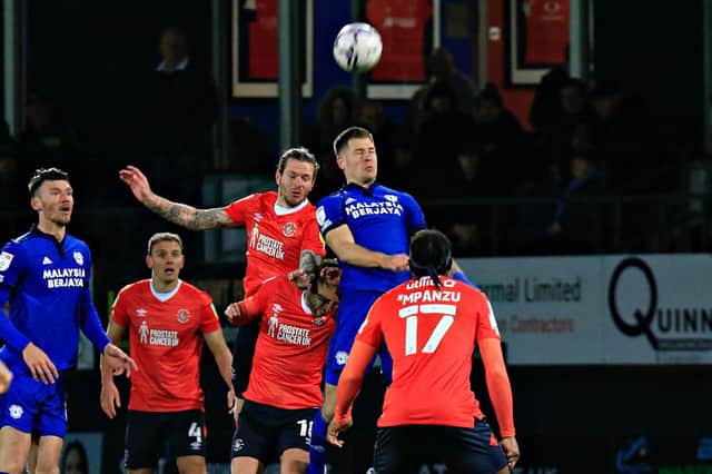 Ex-Hatter James Collins scored for Cardiff City on Sunday