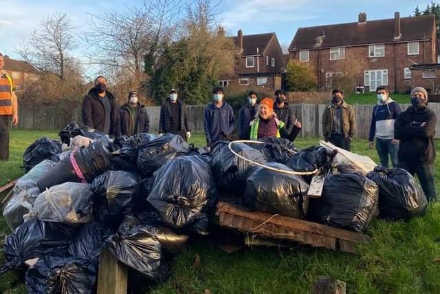 The group filled more than 50 bags with rubbish