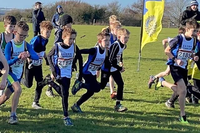Sprinting away: Action from the cross country event