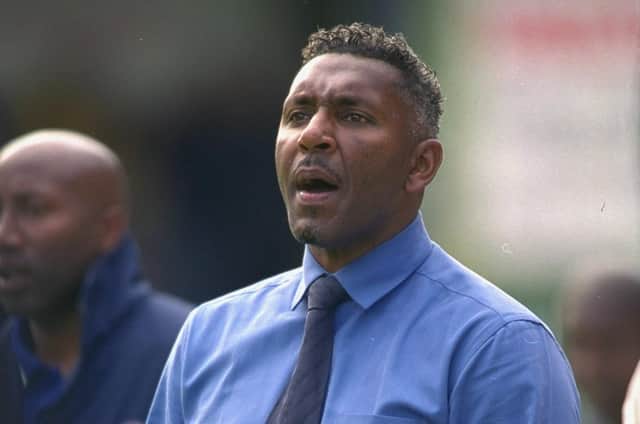 Ricky Hill during his time in charge of the Hatters