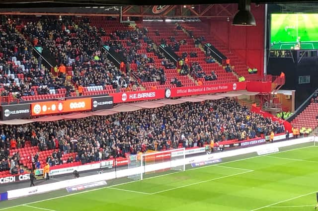 The Luton fans at Sheffield United on Saturday