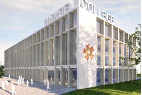An artist impression of the new college building