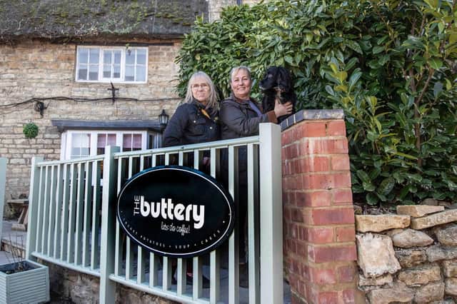 Co-owner of The Butter, Polly Chadwick (left), with the Half Moon pub landlady, Anne Hughes.