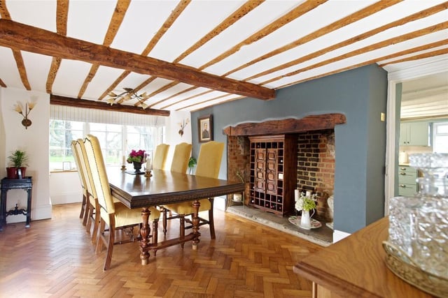 The dining area offers a cosy space for formal dining and enteraining