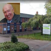 The inquest for Dennis Keech, inset, was held at Ampthill Coroner's Court (Google)