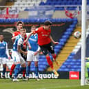 Dan Potts scores the only goal of the game at Birmingham City last season