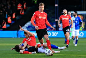 Town defender James Bree breaks away in the 0-0 draw with Blackburn Rovers recently