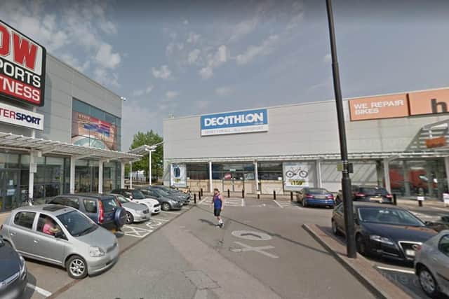 The Decathlon store at the White Lion Retail Park