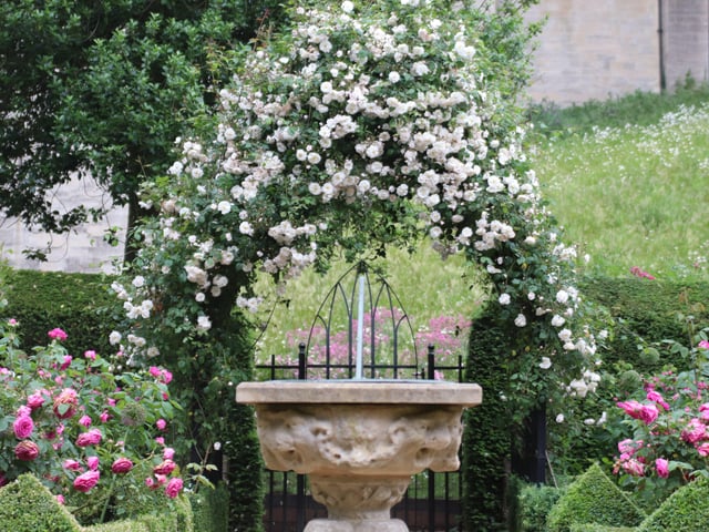 The Gothic archway in the Rose Garden