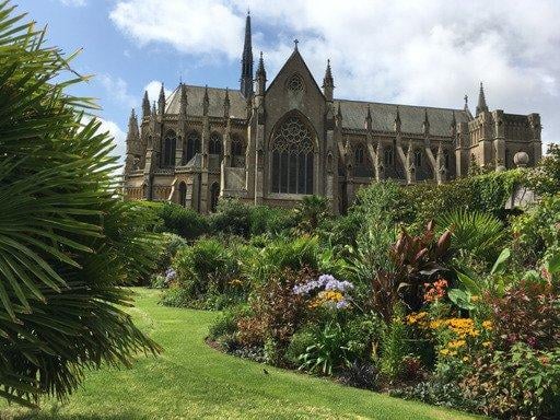 Tropical borders at Arundel Castle