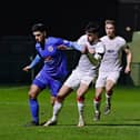 Corey Panter in action during Luton's 5-0 win at Dunstable in the last round