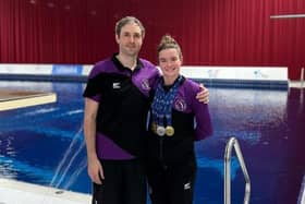 Amy Rollinson and coach Stephen Hewat
