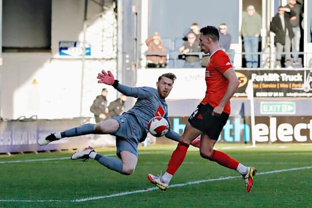 Kal Naismith's best memory in the FA Cup so far is this goal against Harrogate for the Hatters
