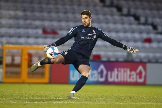 Alex Palmer in action for Lincoln last season