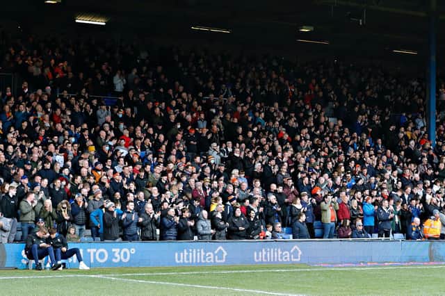 Town's fans watch on as Luton were beaten by QPR on Sunday