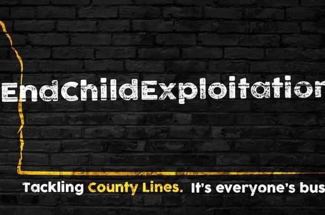 The banner to go with the child exploitation campaign