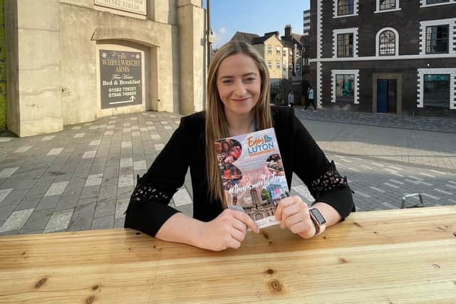 Bid manager Julia Horsman with the Luton guide