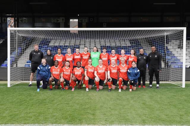 Luton Town Ladies face the camera