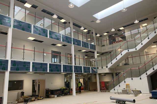 The new Putteridge High School building will offer up-to-date facilities for students