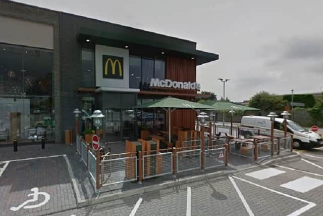 The incident took place in the car park outside McDonald's restaurant in Chaul End retail park
