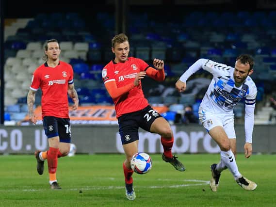 Hatters on-loan midfielder Kiernan Dewsbury-Hall