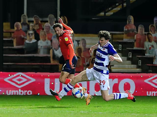 Harry Cornick delivers a cross against Reading recently