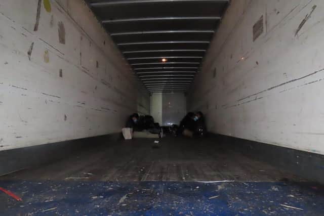 A small amount of cannabis was also found in the truck