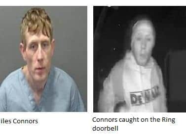 Miles Connors was caught on the Ring doorbell