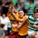 Allan Campbell gets stuck in against Celtic for Motherwell