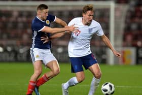 Allan Campbell in action for the Scotland U21s