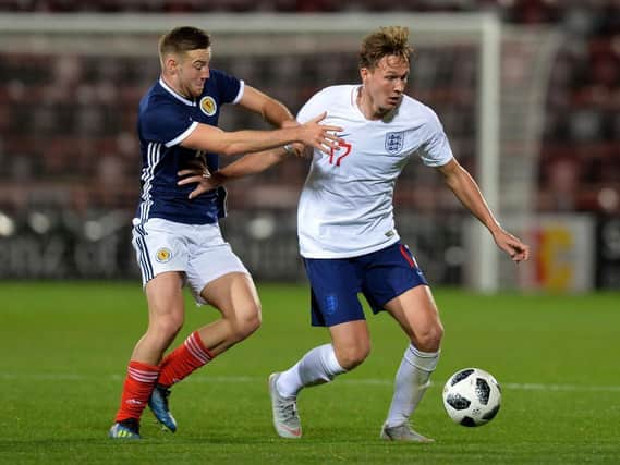 Allan Campbell in action for the Scotland U21s