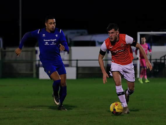 Corey Panter in action for the Hatters' development side