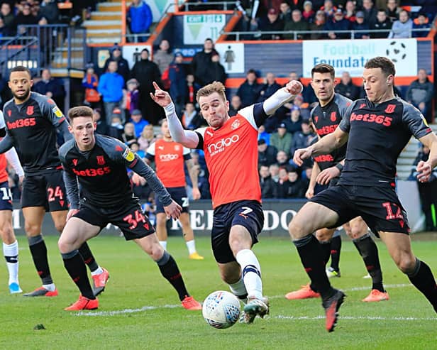 Callum McManaman in action for the Hatters