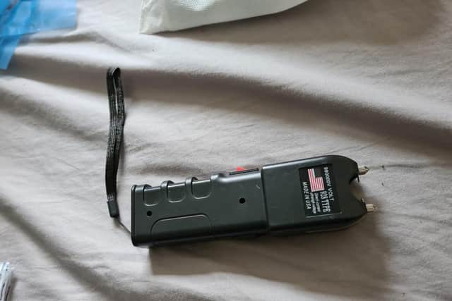 One of the tasers seized in this morning's raid