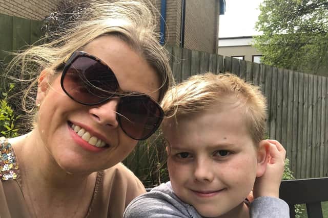 George Fox with mum Louise