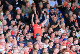 We're back! Luton fans in full voice at Kenilworth Road on Saturday.