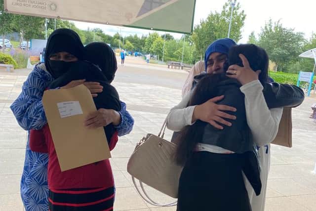 Emotions were running high as pupils received their results