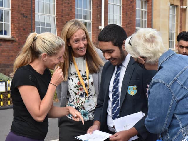 All the thrill of exam results day at Denbigh High School