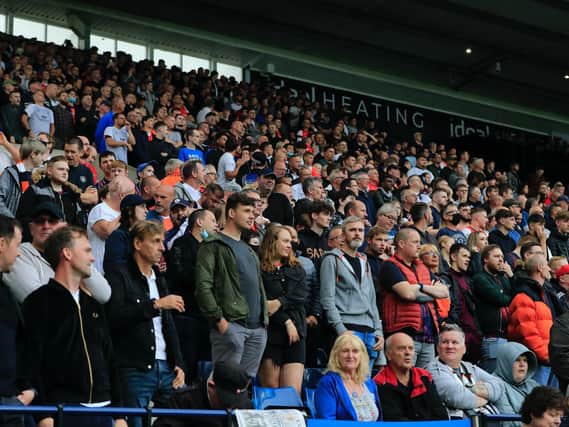 Luton's fans at the Hawthorns on Saturday