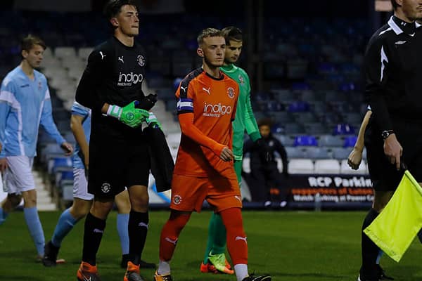 Hatters midfielder Jake Peck
