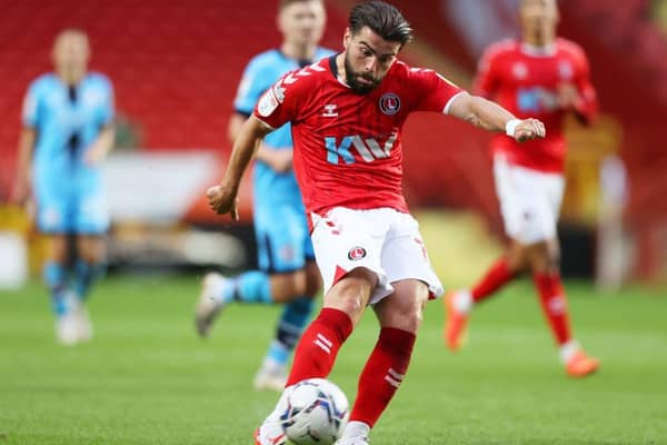 Elliot Lee in action for Charlton against Crawley Town