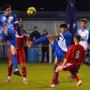 Action from Barton Rovers U18s' FA Youth Cup tie - pic: Gareth Owen