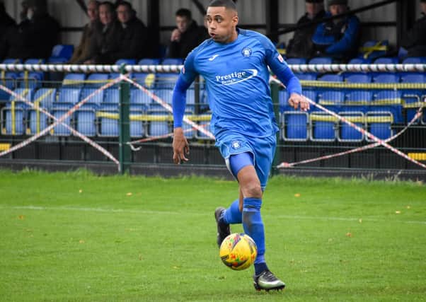 AFC Dunstable's hat-trick hero BJ Christie - pic: @loopowell