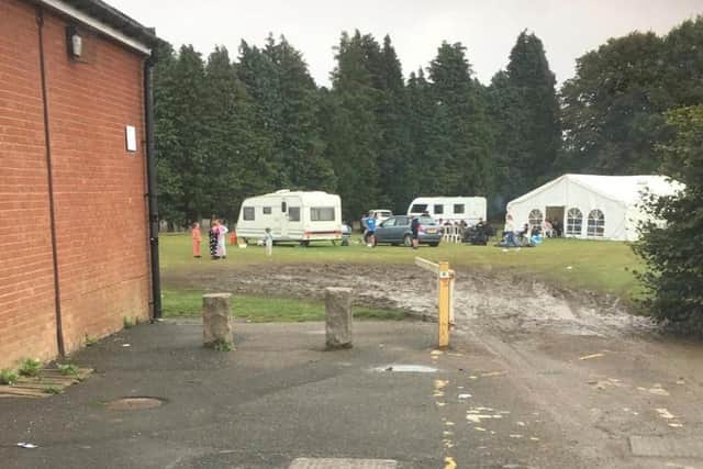 The travellers of the Crawley Green site last week