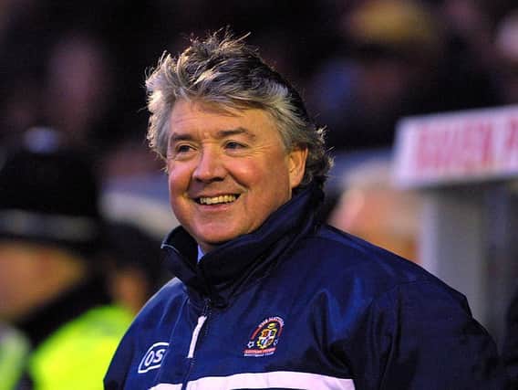 Hatters boss Joe Kinnear during his time in charge of Luton