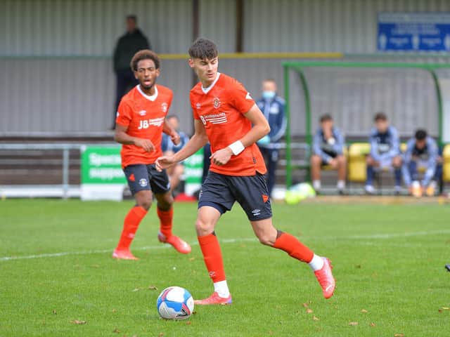 Town midfielder Elliot Thorpe in action for the U21s against Millwall U23s on Tuesday - pic: Gareth Owen
