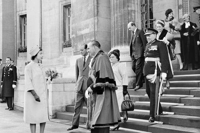 November 1962 on the steps of the Town Hall