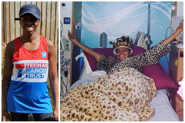 Gemma (left) completed the marathon in memory of her late sister Tyler (right)