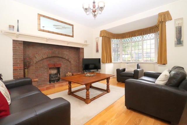 Not only does this living room have a double glazed bay window, but there's also a feature fireplace for cosy nights inside.